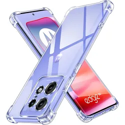 Shockproof Airbag TPU Ultra Protective Phone Case Cover for Moto Edge 50 Pro (Clear)