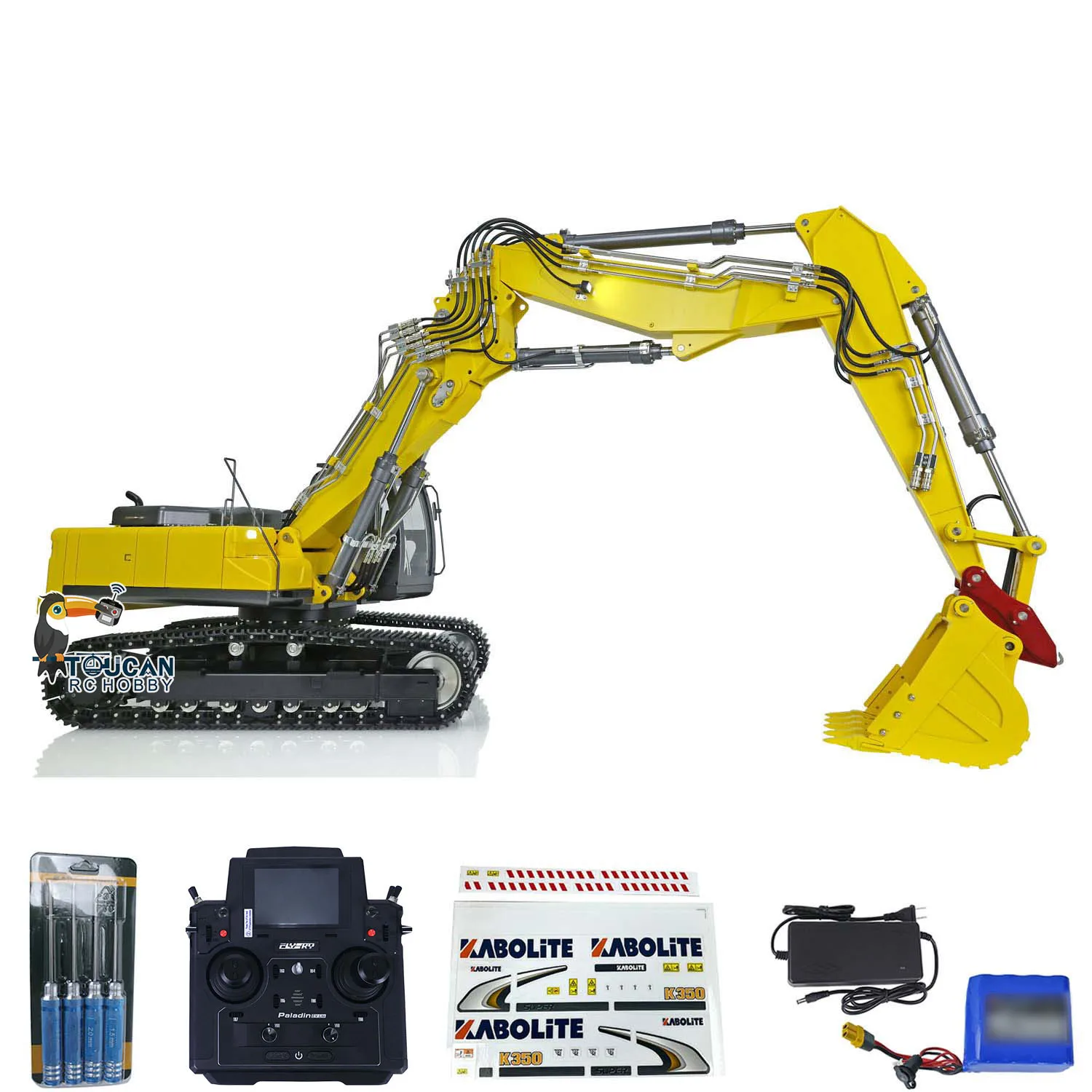 Con Sistema Audio Kabolite 1/14 Huina K350 200 Rc Escavatore Idraulico 3 Pezzi Boom Trucks Con Suoni Digger Toucanhobby Th21583