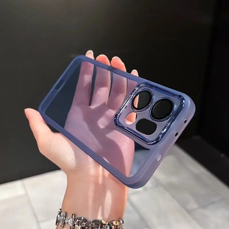 Shockproof Plating Silicone Back Phone Case Cover