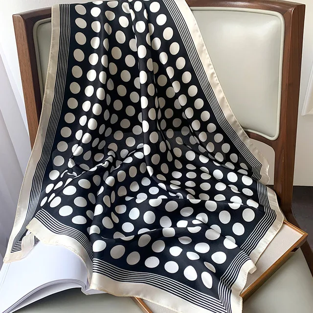 Sjaal Vierkant Zijden Sjaal Foulard Vrouwen Mode Print Kleine Hals Sjaals Office Lady Haarband Foulard Zakdoek Bandana Sjaal (6 A
