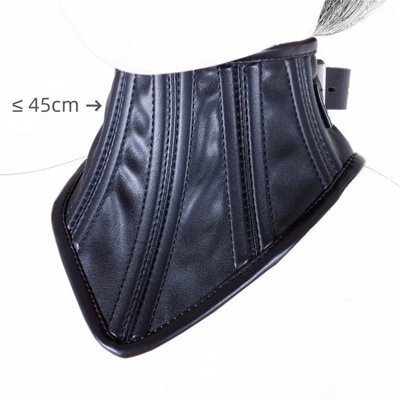 Sexy Noble Necklace Collar with Leather Cosplay Slave Scarf for Women Bondage Gothic Choker Accessories