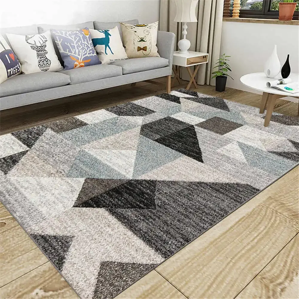  Short Pile Area Rug,DIY Cuttable Rug Geometric Accent Rug for  Home Kitchen Laundry Living Room,Soft Comfy Carpet Resist Dirt Non Slip  Entryway Rug Non Shedding Shaggy Floor Mat-R 160x230cm(63x91inch) : Home