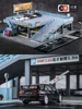 1/64 Miniature Japanese Style Model Car Toy Scene Street View Double Garage Parking Lot Toy Gift Box Diorama 4