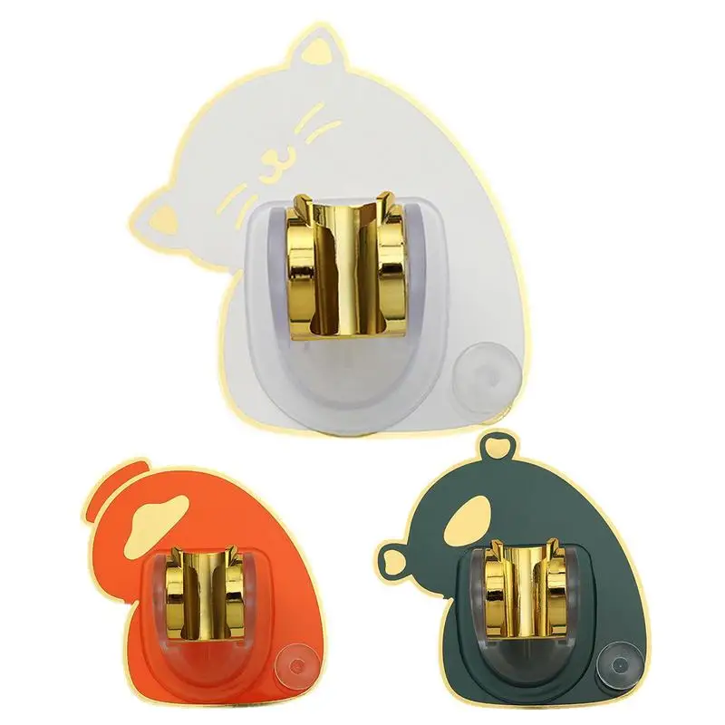 

Wall-Mounted Shower Holder With Angle Adjustable Bathroom Holder Handheld No-Punching Wall Bracket Bathroom Accessories