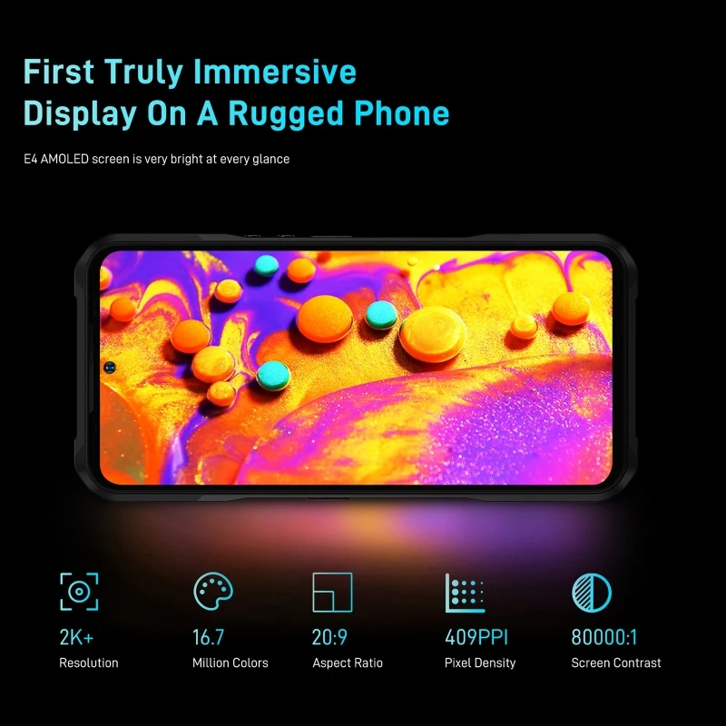 DOOGEE V20 Dual 5G Rugged Phone 8GB RAM 256GB ROM IP68/IP69K Waterproof Android 11.0 Dimensity 700 Octa Core up to 2.2GHz NFC ddr5 ram