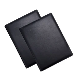 A4 Real Leather Business Padfolio Portfolio Folder for Documents Desk Organizers Conference Clipboard Holder Office Accessories