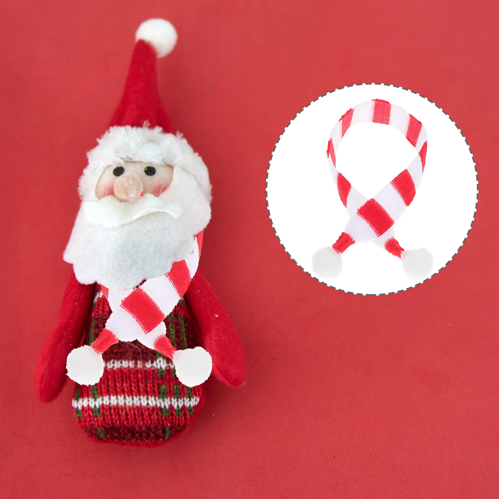 

Christmas Doll Scarves Decorative Stuffed Doll Mini Scarves Figurine Scarves Snowman Bear Doll Decoration Sweet Figures