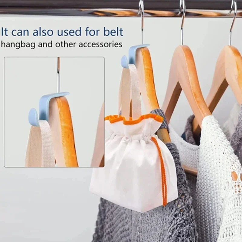 10-100pcs- Wardrobe Hanger Hooks Multifunction Cascading Plastic Bedroom Wardrobe Storage Space Saving Coat Hook