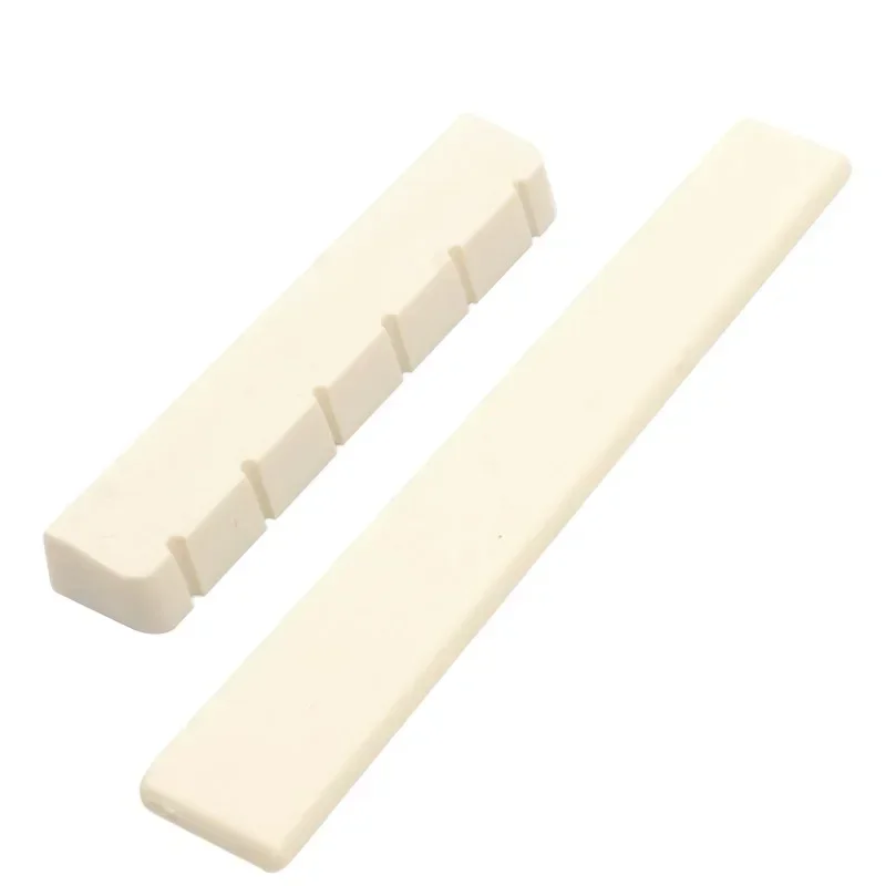 50pcs Classical Guitar Nut and Bridge Saddle Plastic 52MM 80MM Guitar Parts Ivory guitar nut