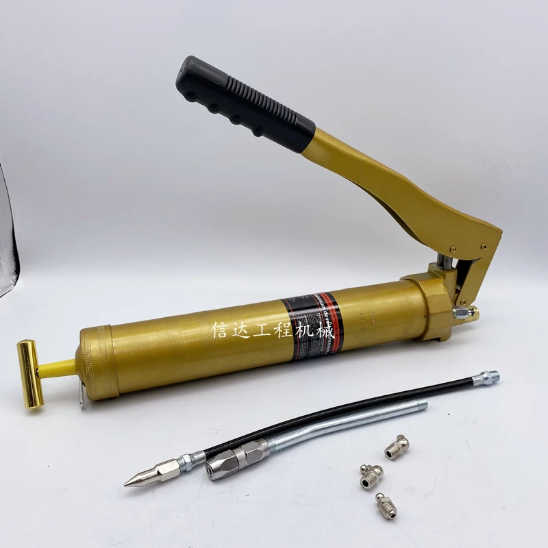 

Excavator grease gun manual double rod high pressure 900CC double pump double core super large capacity oil squeeze gun