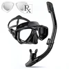 Customize Prescription Snorkeling Mask Gear Tempered Glass Corrective Swimming Mask Set with Dry Tube Diopter From -1.0 to -7.0 1