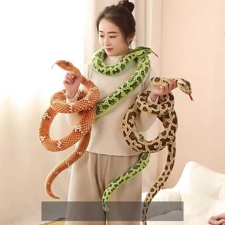 Peluche De Serpiente Gigante De 110 Cm - Boa Constrictor De Felpa Suave, Ideal Para Halloween Y Juego Imaginativo