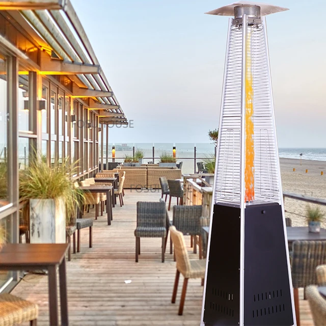 Modern Rozsdamentes Acél Fűtők Kerti Ellátáshoz Kültéri Nagy Fűtés Könnyű Luxus Kereskedelmi Éttermi Torony Típusú Fűtőberendezések - Image 5