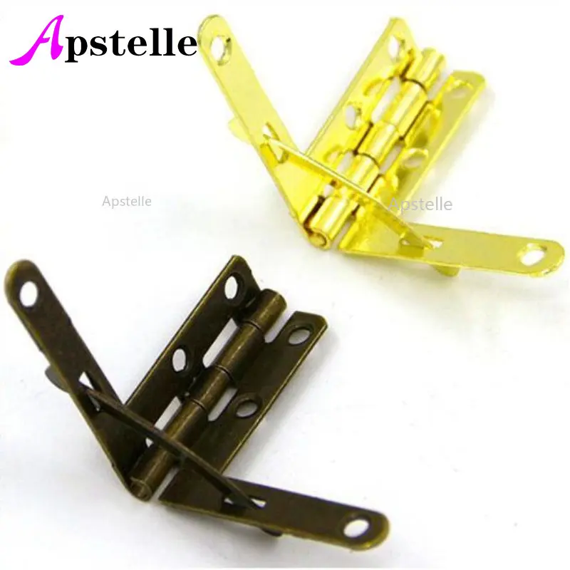 High-End Wooden Box Accessories Jewelry Box Hinge Zinc Alloy Seven-Letter Hinge Screw 10 Pieces For Sale The Simple Hinge