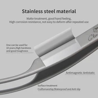 GLAMLASH Eyelash Extensions Tweezers Lash Artists High Precision Stainless Steel Superhard Anti-Static Tweezers 2