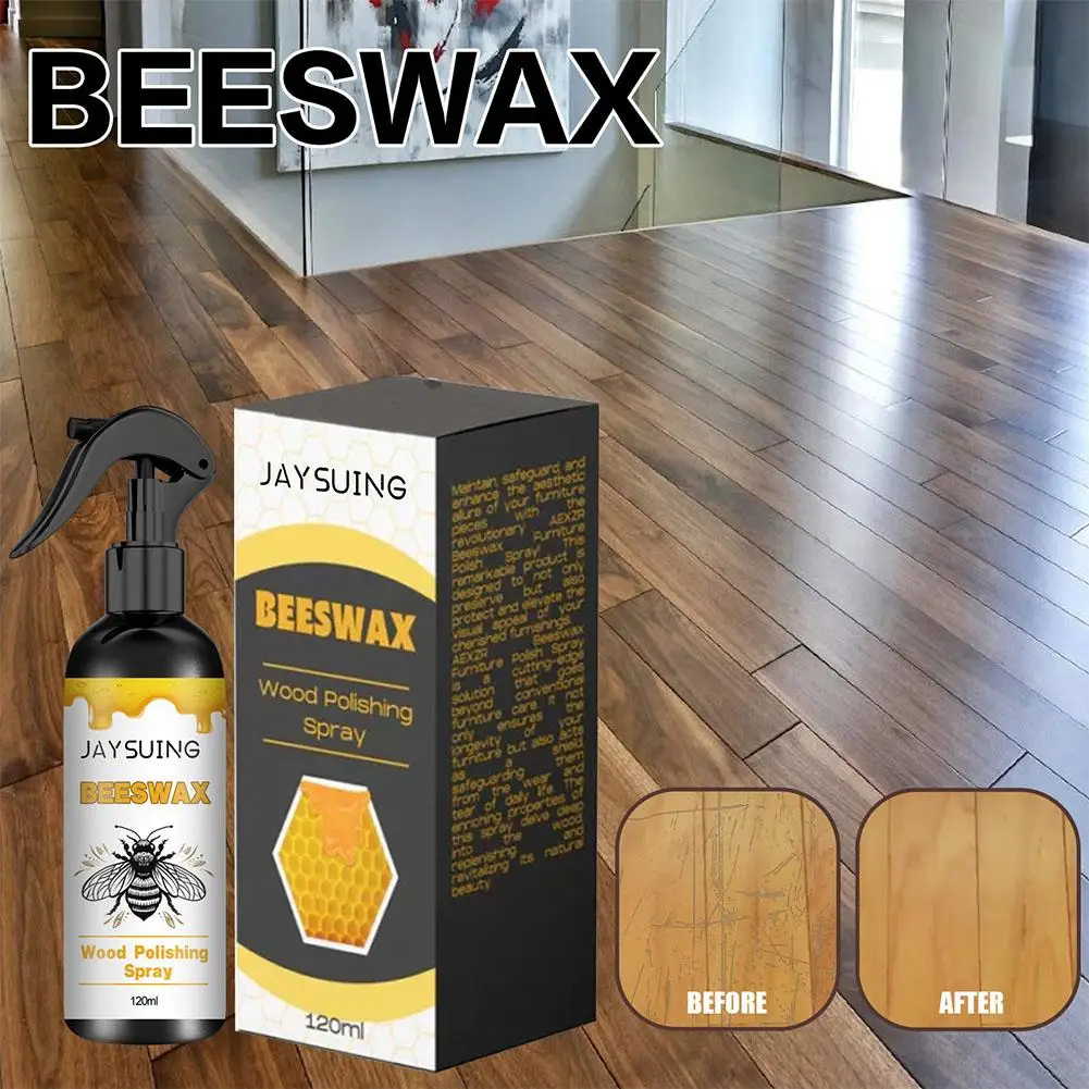

Beeswax Polish Spray For Wood Floor Stain Remover Scratches Repair Cleaning Agent Furniture Cabinets Polishing Brighten Car V9X9