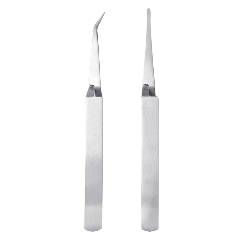 

Upgraded Stainless- Steel Tweezers for Cross Locking Tweezers Straight Reverse Action for Electronics Jewelry-Making Lab