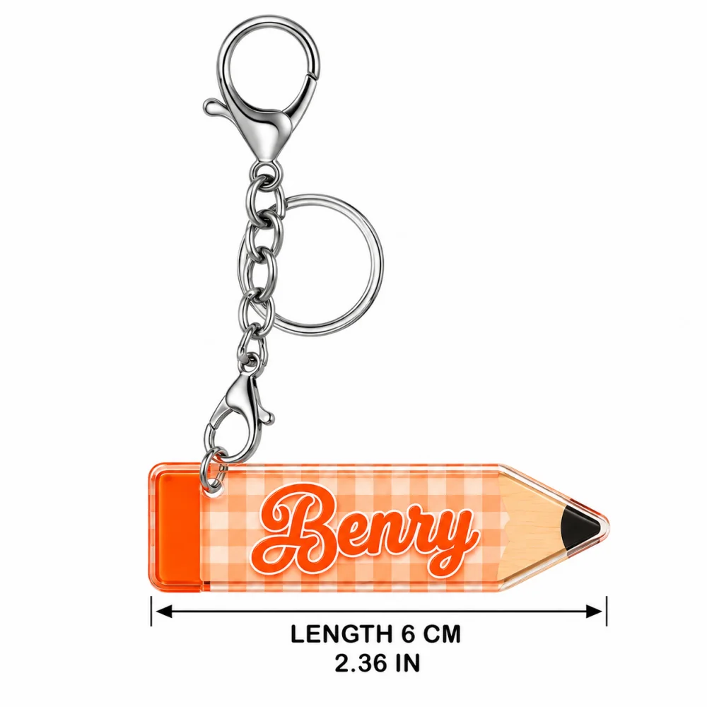 Custom Name Acrylic Keychain - Personalized Key Ring & Cute Backpack Charm Gift