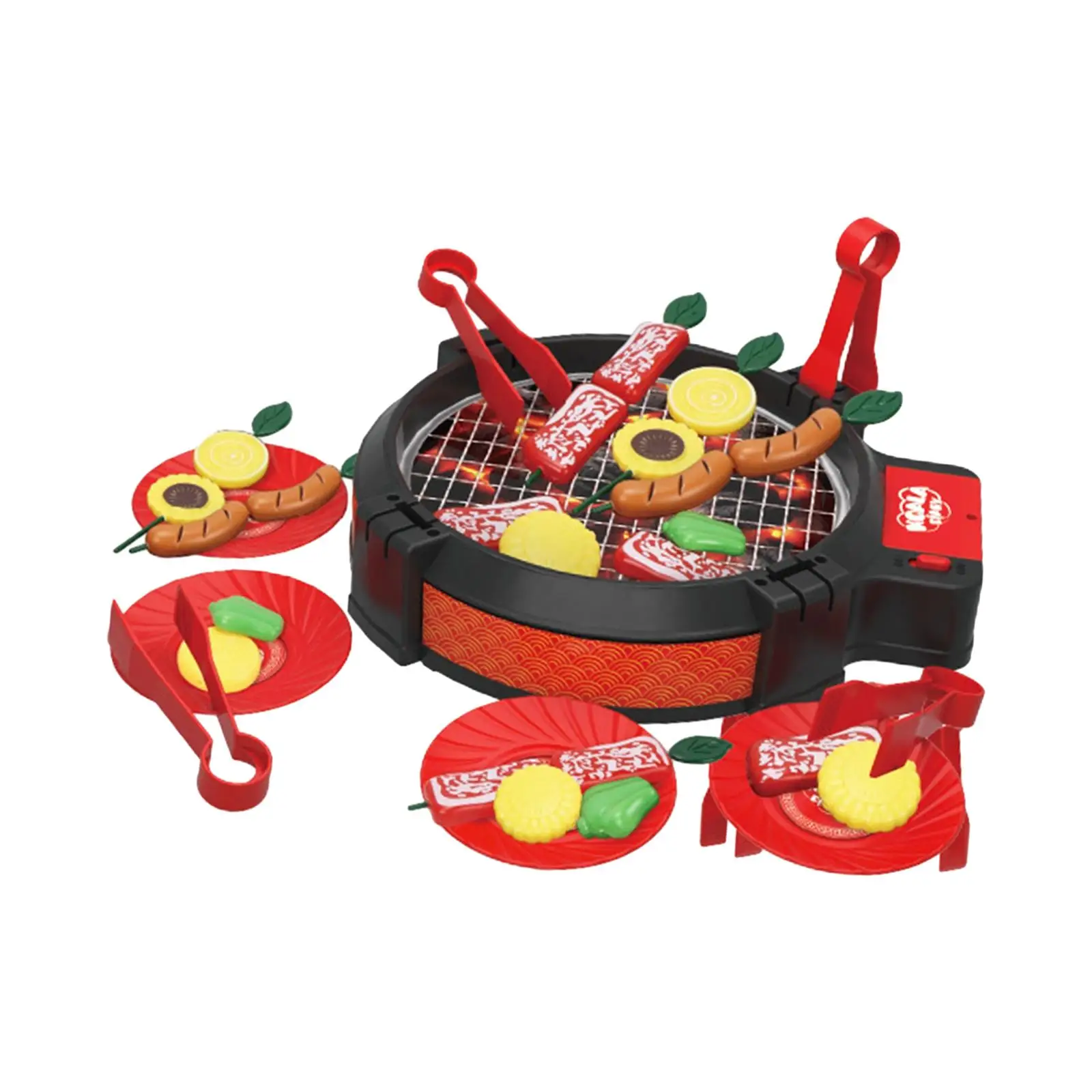 27Pcs Toy BBQ Grill Set Kitchen Toys Set for 2 3 4 5 6 Years Old Girls Boys