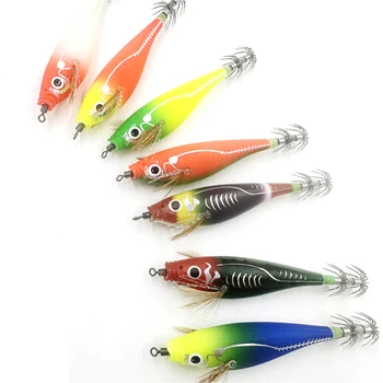 1-3Pcs 110mm 10.5g Fluorescent Fishing Lure Built-In Bead Luminous Jigging Bait Glow In Dark Artificial Squid Hook Jigs Tackle 2