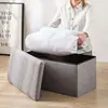 1pc Foldable Fabric Storage Stool Multifunctional Home Life Storage Box Shoe Stool Toy Storage Organizer Box Home Organization 2