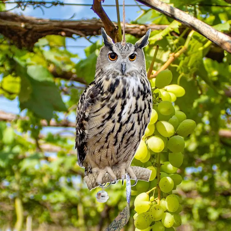 Expel Birds Pendant Owl Scarecrow Pendant Garden Protector Waterproof With Bell Fake Bird Scarecrow bird repeller pinwheels,windmill bird repellent