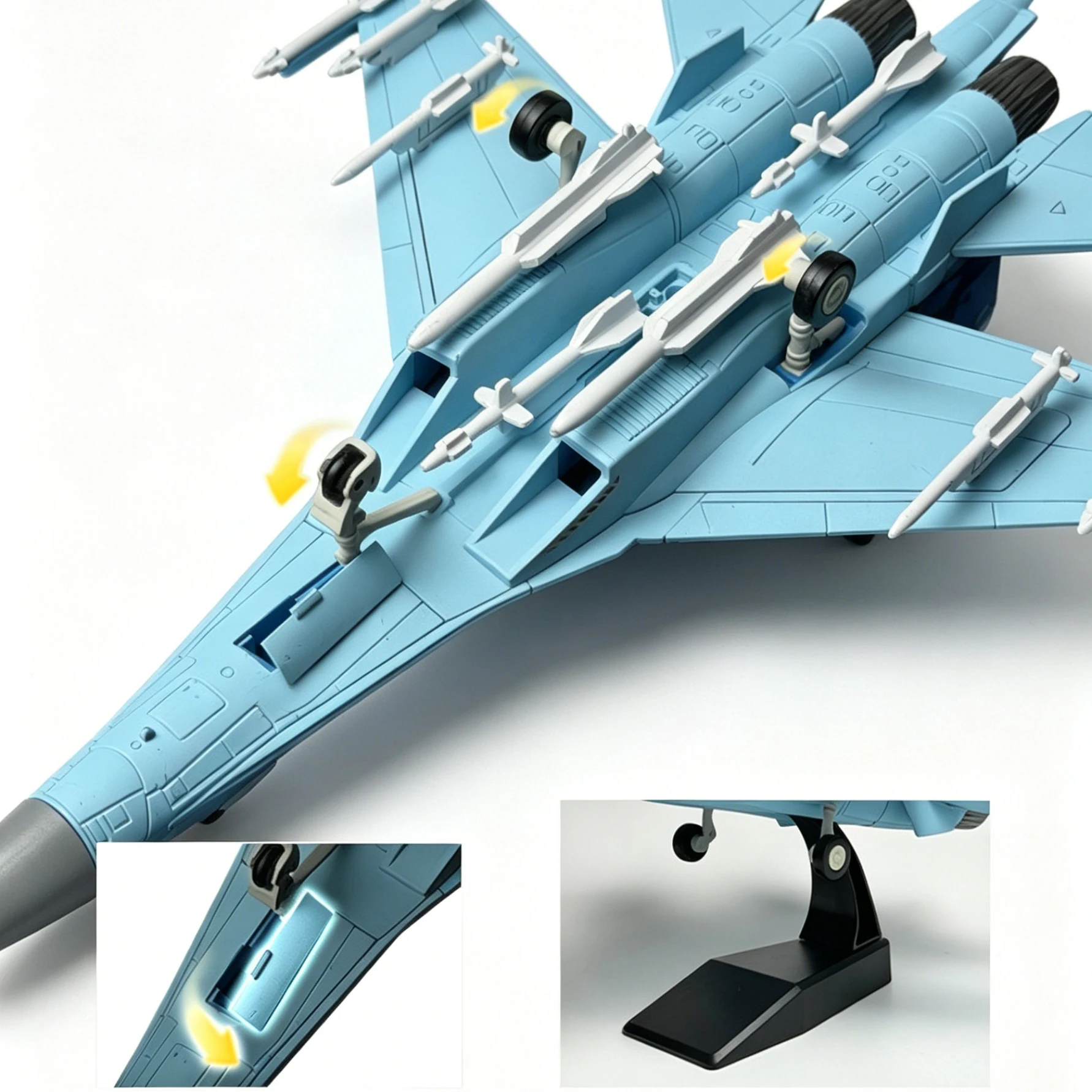 1:72 크리에이티브 밀리터리 장난감 수코이 Su-27 플랭커 항공기 우크라이나 공군 전투기 모델 무기 조립 블록 장난감