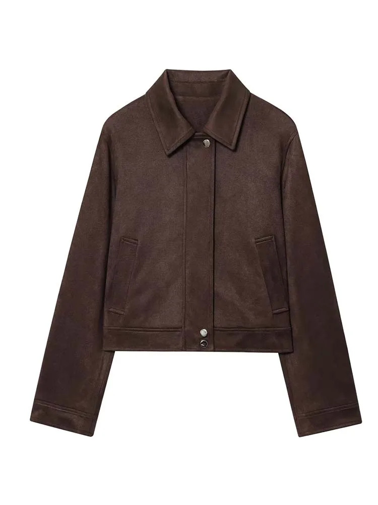 2025 New Women Jacket Autumn Fashion Capless Long Sleeve Zipper Coat Female High Street Outerwear Long Sleeve New Jackets ﻿