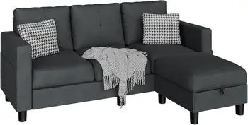 L-Shaped Couch 3 Seat Sofa 1