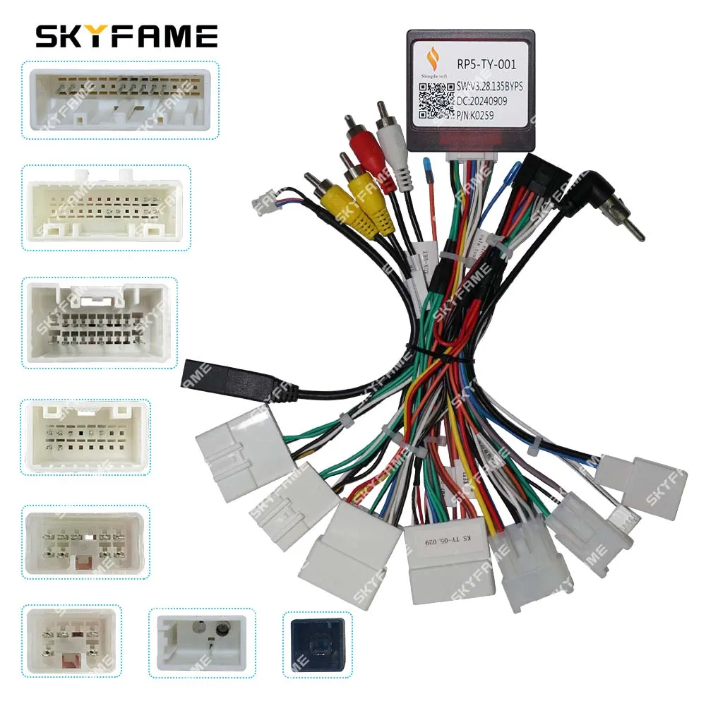16Pin Car Wiring Harness Adapter Canbus Box For Toyota RAV4 C-HR Highlander Levin Corolla Camry Reiz Hilux car wire cable adapter