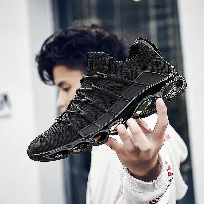 2026 New Men's Outdoor Sports Shoes, Fashionable Running Shoes with Breathable Mesh Upper and Cushioned Sole Size 39-48 2