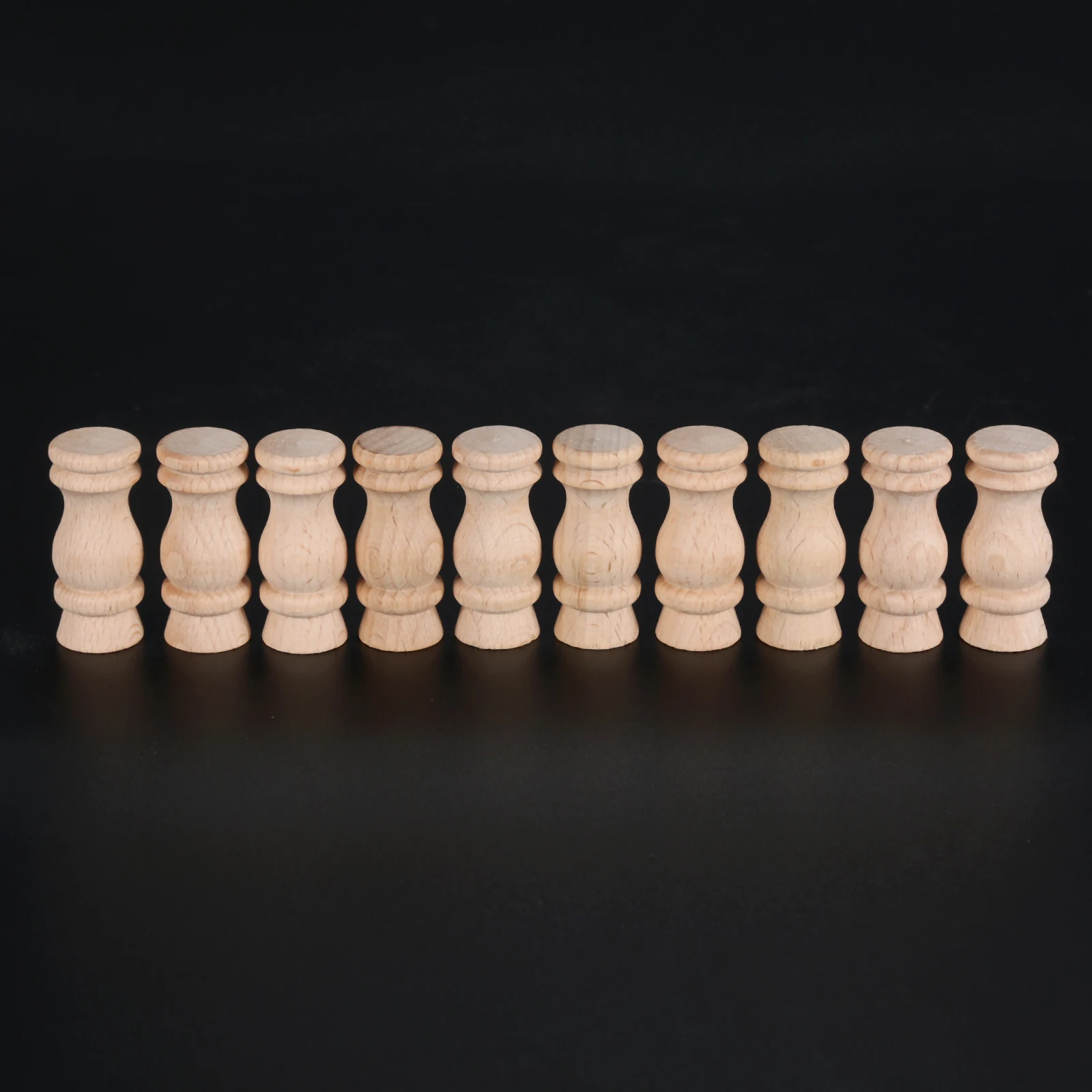 Unpainted Wood Craft Corridor Bridge Column Wood Fence Beads Lathe Small Applique Vintage Home Wedding Decor 10pcs wood craft decor