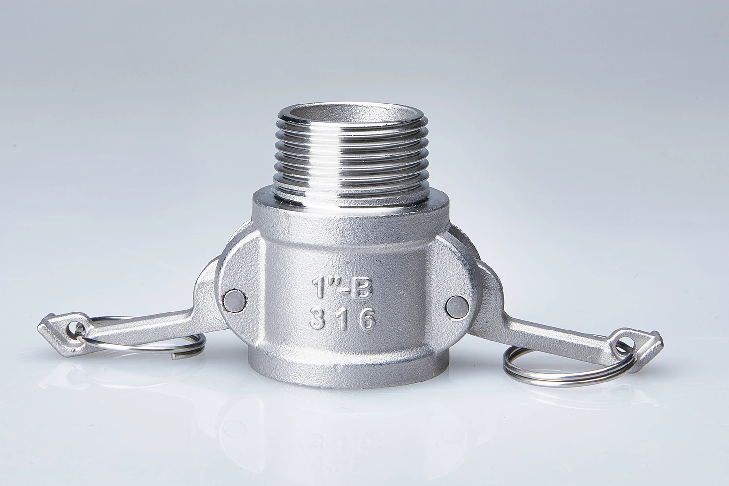 ข้อต่อท่อสแตนเลสแบบเร็วสำหรับสวน ข้อต่อแบบเกลียวตัวผู้ชนิด B อุปกรณ์ฮาร์ดแวร์ 1