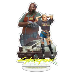 Cyberpunk 2077 Merchandise Display Stand with Keychain Gift Accessories (Multicolor)