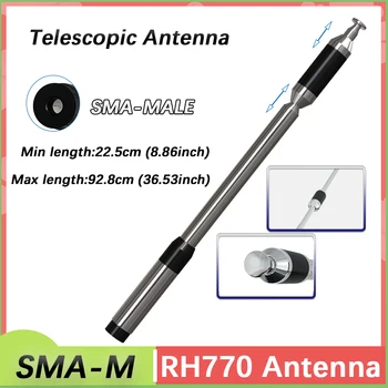 Antenna telescopica RH 770 SMA-maschio 144/430Mhz Antenne estese ad alto guadagno per radio P15UV TH-UV8000D MD-UV390 UV380 VX-1R NF-6600