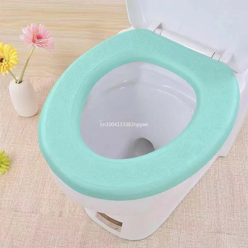 Toilet Seat Cover 1pcs Waterpoof Soft Toilet Seat Cover Bathroom Washable Closestool Mat Pad Cushion O-shape Toilet Seat Bidet Cover