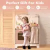 Robotime Robud  Kids Play Kitchen Set Rustic Wooden Kitchen Pretend With Leaf Light String Apron for Toddlers 3+ (Rustic Style) 3