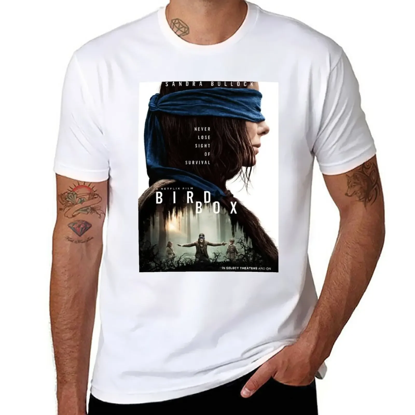 

Bird Box Theatrical Poster #1 T-Shirt sports fans new edition customs workout shirts for men