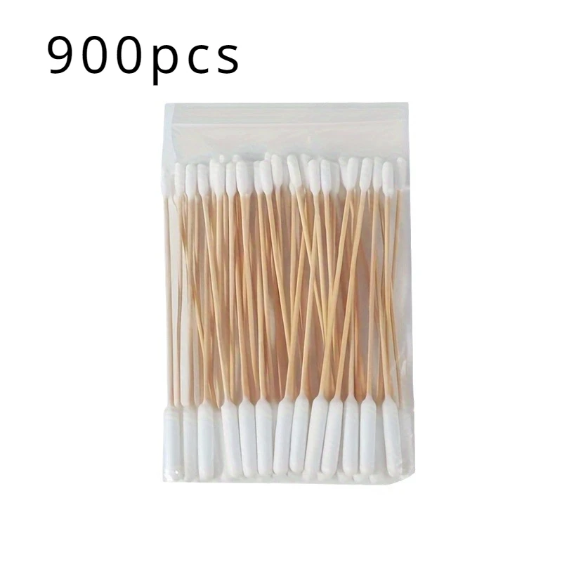 50/100/900pcs Pet Ear/Eye Cotton Swabs With Bamboo Handles, 6 Inches Long, Gentle Cleaning Solution For Dogs & Cats