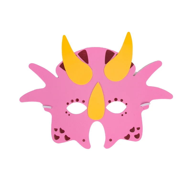Party Masks Masquerade Mask 11pcs/set Dinosaur Foam Masks Kids Birthday Dino Party Supplies Girls Boys Masquerade Dress Up Party Mask Favors Decorations