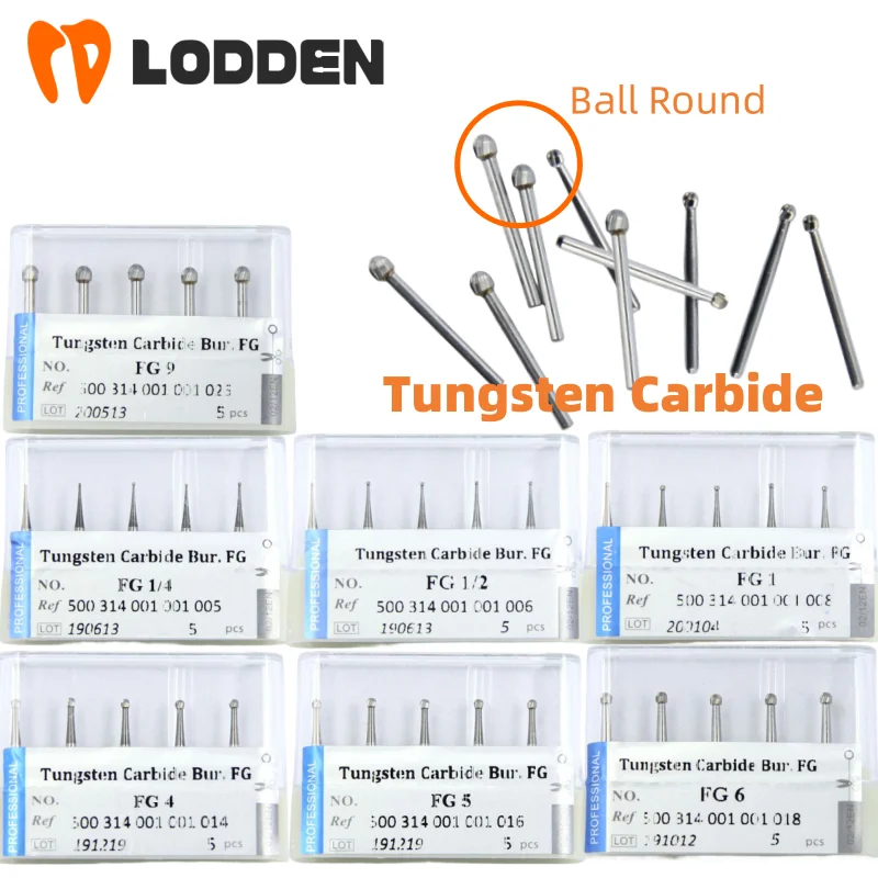 

Dental Tungsten Carbide Burs for 1.6mm FG high Speed handpiece Durable and Valuable 19mm Denture Grinding Tools