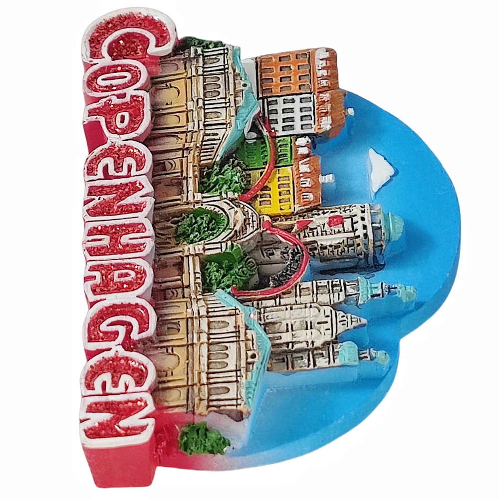 KÜHLSCHRANKMAGNET 3D SOUVENIR Kopenhagen Dänemark Stadt Harbour Wacht