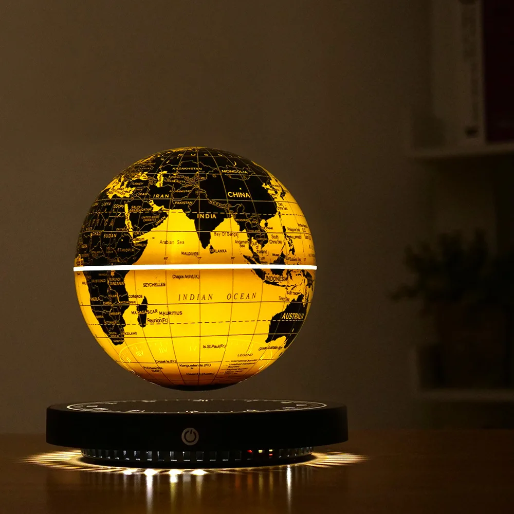 Globo Magnetico Levitante 6 Pollici Con LED – Mappa Galleggiante Rotante, Lampada Notte Da Scrivania, Effetto Fluttuante 360°