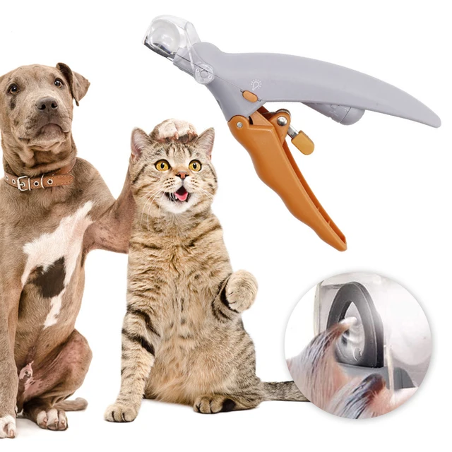 Pet Nail Clipper with LED Light Cat Nail Clipper 5X Magnification Cat Claw Trimmer for Trimming Cats & Dogs Nails & Claws 4