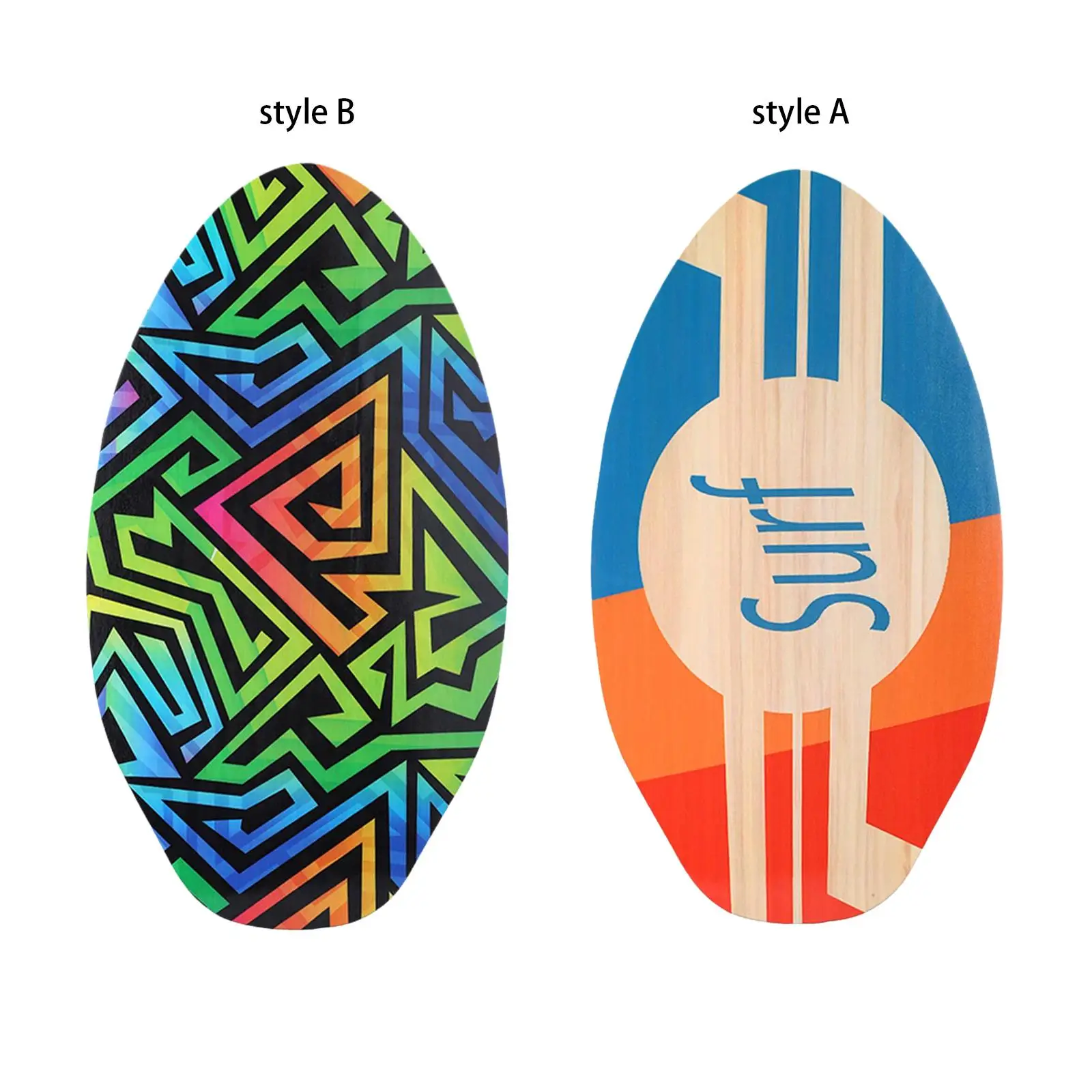Beach Skimboard for Kids Sand Board Universal Water Sports Good Friction Small Children Surfboard Wooden Skim Board Surf Board