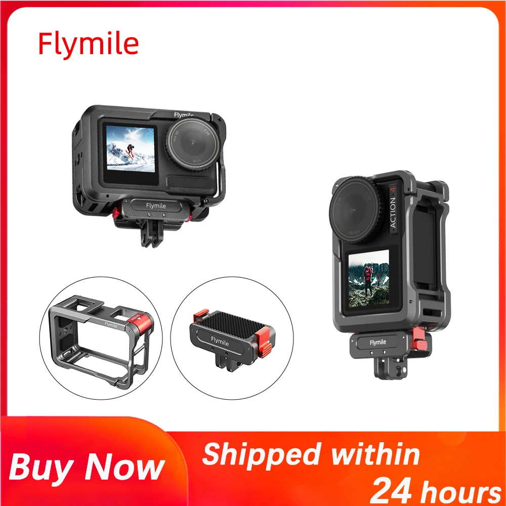 Dji Osmo Pocket Magnetic Mount Gabbia Metallica Per DJI Action 3/4/5 Pro - Custodia Protettiva In Alluminio CNC Osmo Action 5 Pro Protezione Camera Sportiva