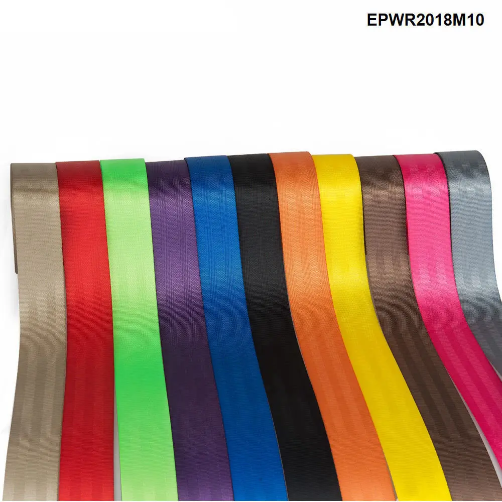 Seat Belt Webbing 10 Meters Strengthen Racing Car Seat Safety Belts Harness Straps 2inch AUTOFAB EPWRM10