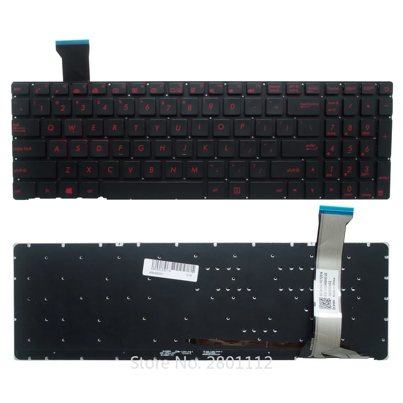 

Новая клавиатура US с подсветкой для ноутбука ASUS ZX50J/XJ ZX50JX G552VX GL552 GL552J GL552V G552VM GL752VM FX50V FZ50JX