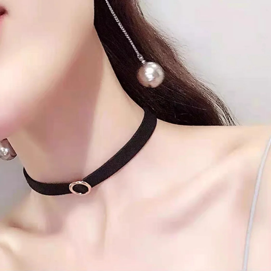 Handmade Velvet Lace Vintage Black Heart Choker Necklace