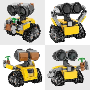 Divertente Mini Robot Spaziale MOC, Giocattoli di Costruzione, Modello di Robot Cingolato, Blocchi Classici di Film Sci-Fi, Regali per Bambini e Adulti
